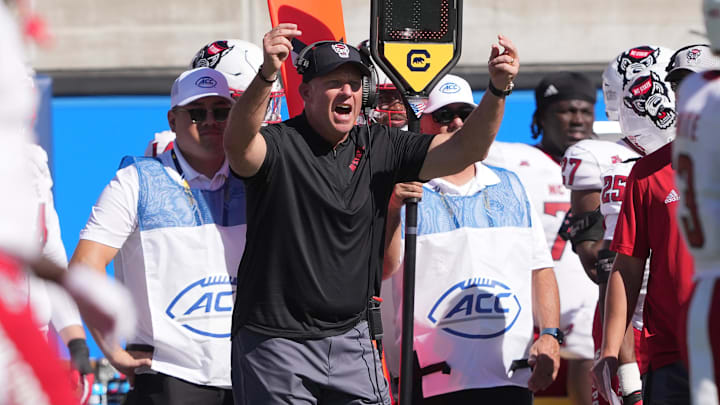 NC State football head coach Dave Doeren