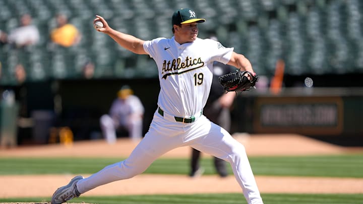 Oakland Athletics pitcher Mason Miller