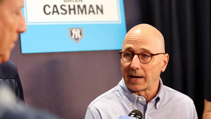 New York Yankees general manager Brian Cashman talks with media at George M. Steinbrenner Field. New York Yankees general manager Brian Cashman talks with media at George M. Steinbrenner Field.