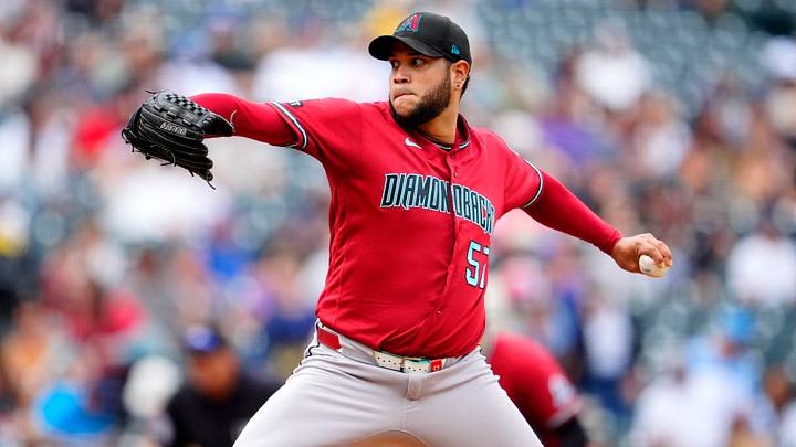 Sep 24, 2026; Denver, Colorado, USA; Arizona Diamondbacks pitcher Eduardo Rodriguez (57) delivers a pitch in the first inning against the Colorado Rockies at Coors Field. Mandatory Credit: Ron Chenoy-Imagn Images Sep 24, 2026; Denver, Colorado, USA; Arizona Diamondbacks pitcher Eduardo Rodriguez (57) delivers a pitch in the first inning against the Colorado Rockies at Coors Field. Mandatory Credit: Ron Chenoy-Imagn Images