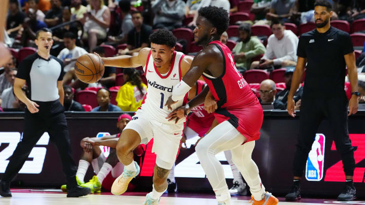 Former Duke basketball forward AJ Griffin playing for the Rockets