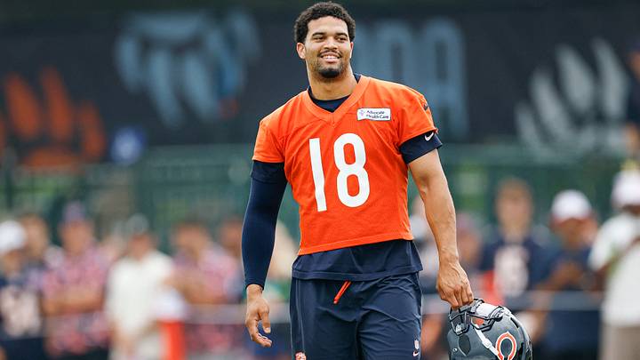 Caleb Williams is maintaining a smile even while it's not always easy throwing to numerous different targets due to injuries. Caleb Williams is maintaining a smile even while it's not always easy throwing to numerous different targets due to injuries.