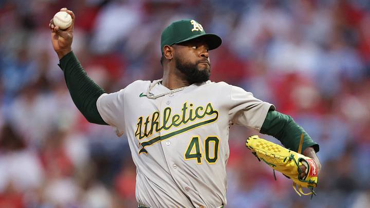 May 5, 2026; Philadelphia, Pennsylvania, USA; Athletics pitcher Luis Severino (40) throws a pitch during the fourth inning against the Philadelphia Phillies at Citizens Bank Park. Mandatory Credit: Bill Streicher-Imagn Images May 5, 2026; Philadelphia, Pennsylvania, USA; Athletics pitcher Luis Severino (40) throws a pitch during the fourth inning against the Philadelphia Phillies at Citizens Bank Park. Mandatory Credit: Bill Streicher-Imagn Images