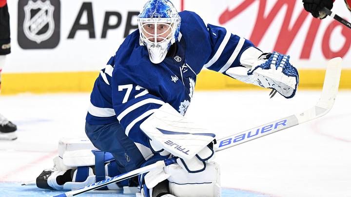 Sep 23, 2026; Toronto, Ontario, CAN; Toronto Maple Leafs goalie Sergei Bobrovsky (72) follows the puck after making a save against the Ottawa Senators in the second period at Scotiabank Arena. Mandatory Credit: Dan Hamilton-Imagn Images Sep 23, 2026; Toronto, Ontario, CAN; Toronto Maple Leafs goalie Sergei Bobrovsky (72) follows the puck after making a save against the Ottawa Senators in the second period at Scotiabank Arena. Mandatory Credit: Dan Hamilton-Imagn Images