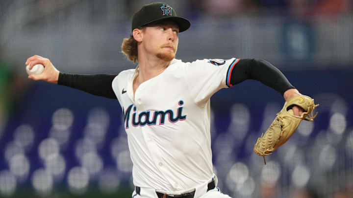 Miami Marlins pitcher Max Meyer.
