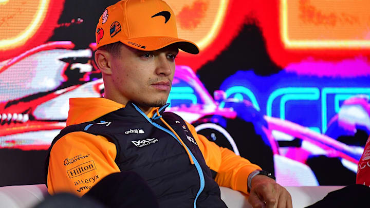 Nov 15, 2023; Las Vegas, Nevada, USA; McLaren F1 Team driver Lando Norris of Great Britain during