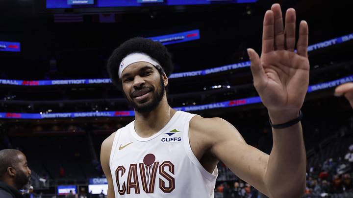 May 13, 2026; Detroit, Michigan, USA; Cleveland Cavaliers center Jarrett Allen (31) walks off the court after game five of the second round of the 2026 NBA Playoffs against the Detroit Pistons at Little Caesars Arena. Mandatory Credit: Rick Osentoski-Imagn Images