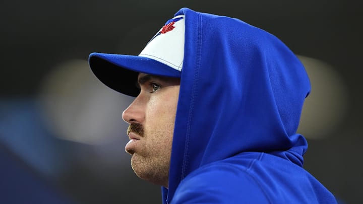 Oct 12, 2025; Toronto, Ontario, CAN; Toronto Blue Jays pitcher Shane Bieber (57) looks on from the dugout in the sixth inning against the Seattle Mariners during game one of the ALCS round for the 2025 MLB playoffs at Rogers Centre. Mandatory Credit: John E. Sokolowski-Imagn Images Oct 12, 2025; Toronto, Ontario, CAN; Toronto Blue Jays pitcher Shane Bieber (57) looks on from the dugout in the sixth inning against the Seattle Mariners during game one of the ALCS round for the 2025 MLB playoffs at Rogers Centre. Mandatory Credit: John E. Sokolowski-Imagn Images
