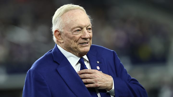 Dallas Cowboys owner Jerry Jones before a game against the Minnesota Vikings at AT&T Stadium. 