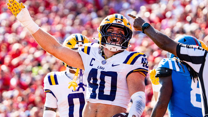 Whit Weeks signals for a turnover in LSU's 2025 loss at Ole Miss