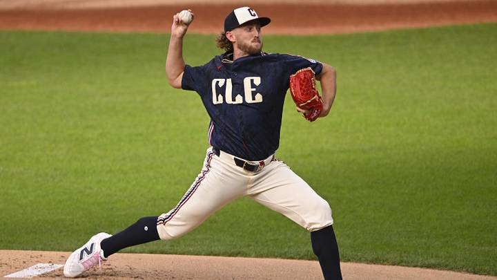 Apr 17, 2026: Cleveland Guardians starting pitcher Tanner Bibee (28) delivers a pitch in the first inning against the Baltimore Orioles at Progressive Field. Apr 17, 2026: Cleveland Guardians starting pitcher Tanner Bibee (28) delivers a pitch in the first inning against the Baltimore Orioles at Progressive Field.