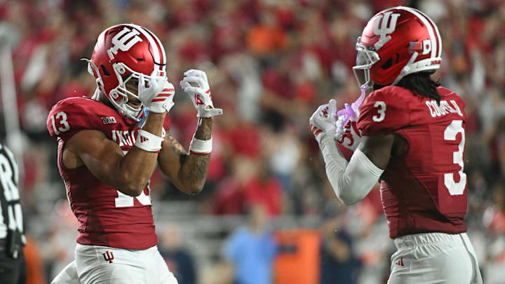 Elijah Sarratt, Omar Cooper Jr., Indiana Hoosiers Elijah Sarratt, Omar Cooper Jr., Indiana Hoosiers