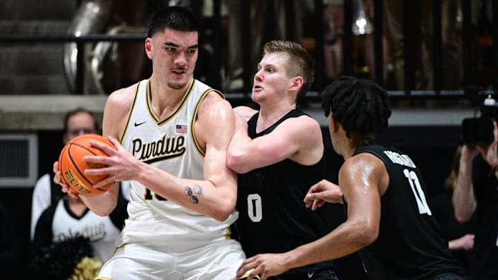 Purdue center Zach Edey against Michigan State