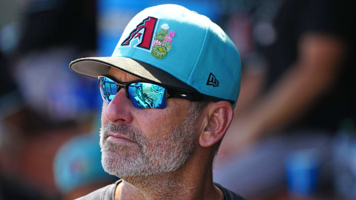 Diamondbacks manager Torey Lovullo walks the dugout during a spring training game in Surprise on Feb. 24, 2026. Diamondbacks manager Torey Lovullo walks the dugout during a spring training game in Surprise on Feb. 24, 2026.