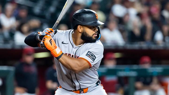 San Francisco Giants outfielder Heliot Ramos against the Arizona Diamondbacks at Chase Field.