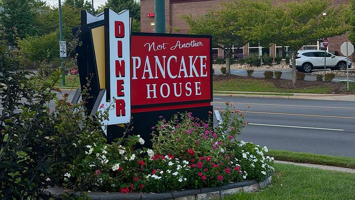The cheeky signage at Not Another Pancake House along Williamsburg’s famous Richmond Road strip. The cheeky signage at Not Another Pancake House along Williamsburg’s famous Richmond Road strip.