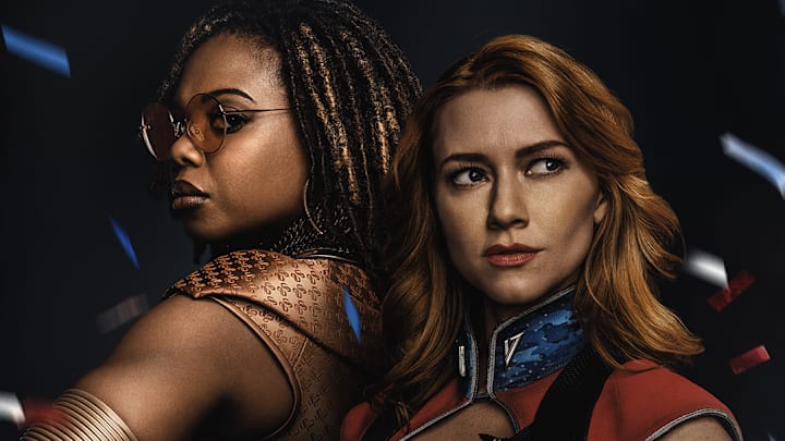 Susan Heyward (Sage) and Valorie Curry (Firecracker) in The Boys season 4 ©2024 Amazon MGM Studios
