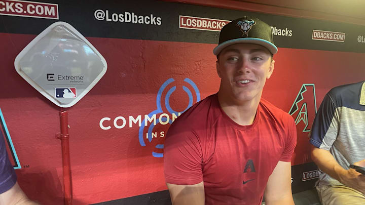 Slade Caldwell talks with the media