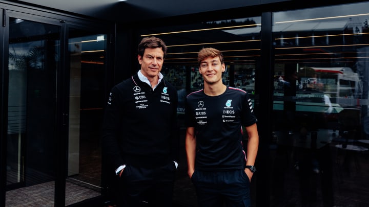 Toto Wolff and George Russell Toto Wolff and George Russell