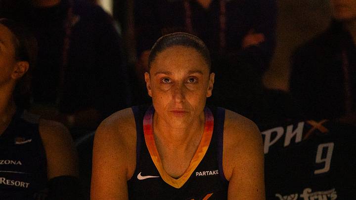 Phoenix Mercury guard Diana Taurasi (3) waits to be introduced on Sept. 19, 2024, at Footprint Center in Phoenix.