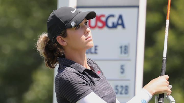 Former Stanford star Rachel Heck, now a member of the Air Force, is competing in this week's Augusta National Women's Amateur. 