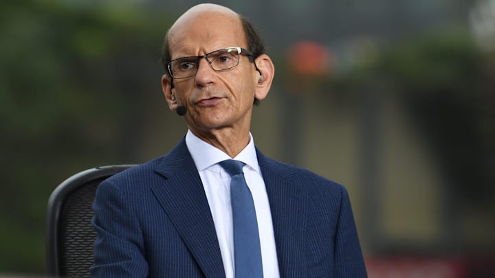Paul Finebaum, radio and ESPN television personality, gets ready to speak on television near activities outside the Superdome, before of the College Football Playoff National Championship game in New Orleans Monday, January 13, 2020.

Pregame Fans Clemson Lsu Football Cfp National Championship New Orleans