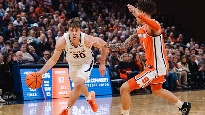 Virginia Cavaliers guard Dallin Hall