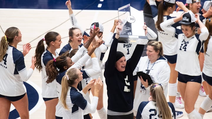 Penn State volleyball head coach Katie Schumacher-Cawley