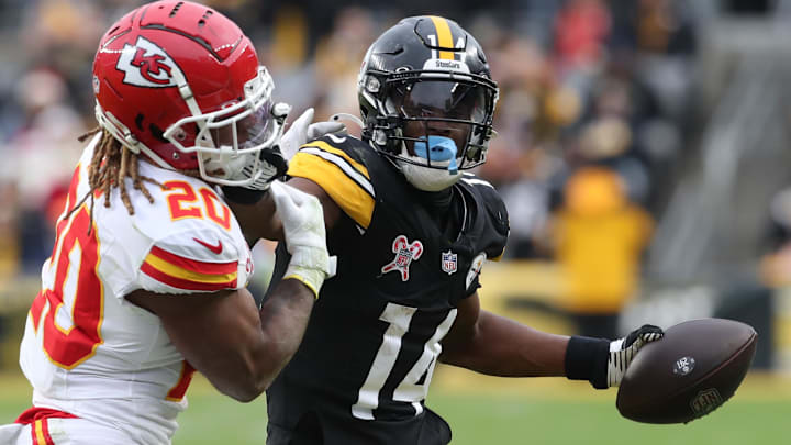 Dec 25, 2024; Pittsburgh, Pennsylvania, USA; Pittsburgh Steelers wide receiver George Pickens. Dec 25, 2024; Pittsburgh, Pennsylvania, USA; Pittsburgh Steelers wide receiver George Pickens.