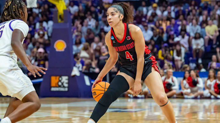 Veronica Sheffey 4, LSU Tigers take on San Diego State in the first round of the NCAA Womens Basketball Tournament in Baton Rouge, LA. March 22, 2025.