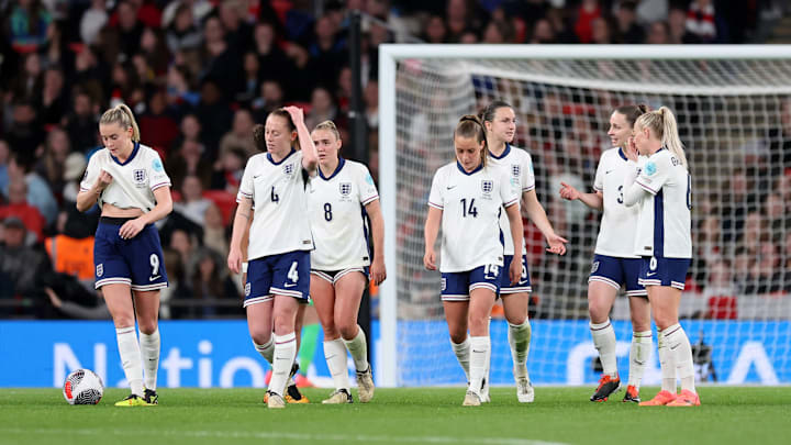 The Lionesses in action during their previous EURO qualifier against Sweden