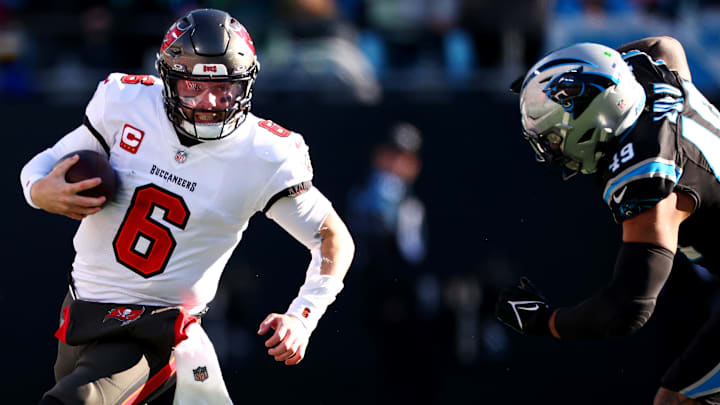Tampa Bay Buccaneers quarterback Baker Mayfield spoke about the Carolina Panthers benching Bryce Young.