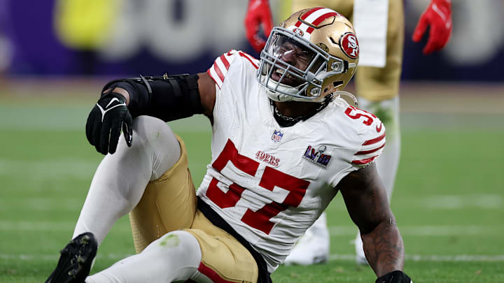 San Francisco 49ers linebacker Dre Greenlaw (57)