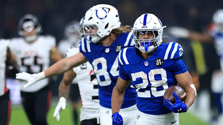 Jonathan Taylor of the Indianapolis Colts Jonathan Taylor of the Indianapolis Colts