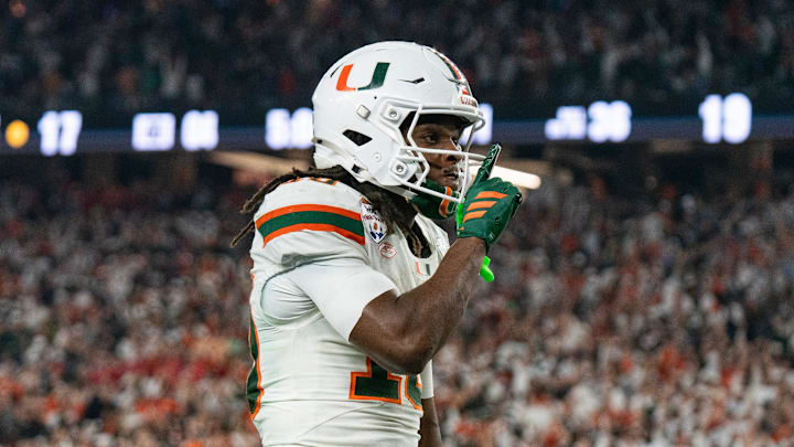 Miami Hurricanes wide receiver Malachi Toney is a great prop target on Monday.