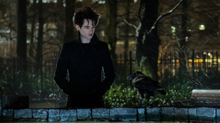 The Sandman. (L to R) Tom Sturridge as Dream, Patton Oswalt as Matthew the Raven (voice) in episode 103