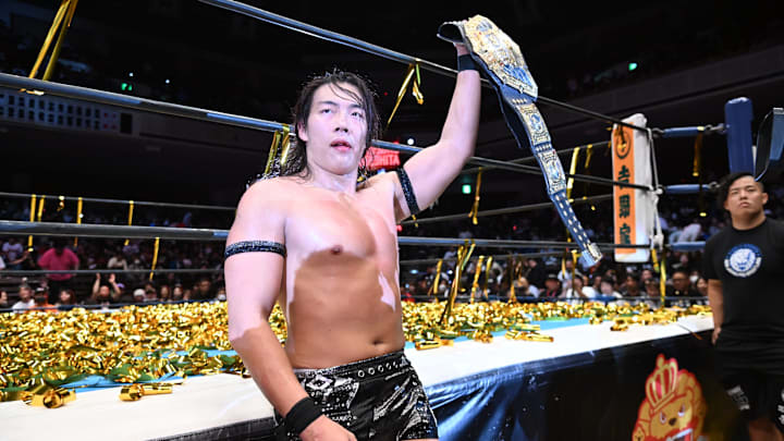 Konosuke Takeshita is the new IWGP World Heavyweight Champion. Konosuke Takeshita is the new IWGP World Heavyweight Champion.