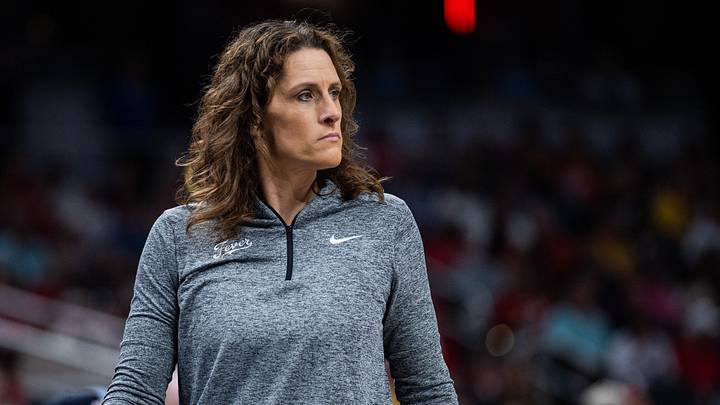 Jun 11, 2026; Indianapolis, Indiana, USA; Indiana Fever head coach Stephanie White in the first half against the Chicago Sky at Gainbridge Fieldhouse. Mandatory Credit: Trevor Ruszkowski-Imagn Images