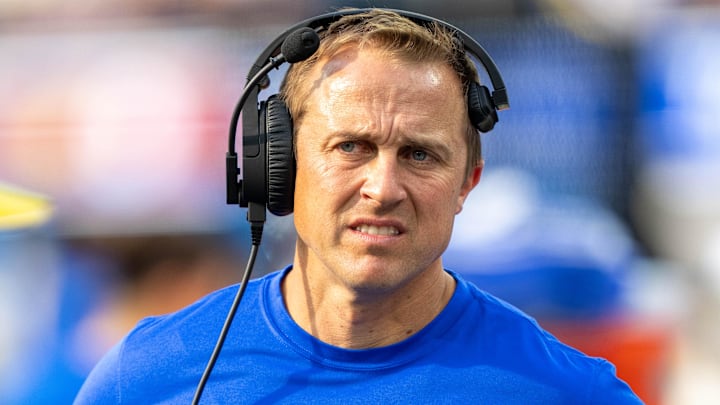 Los Angeles Rams pass game specialist Jake Peetz during the fourth quarter.