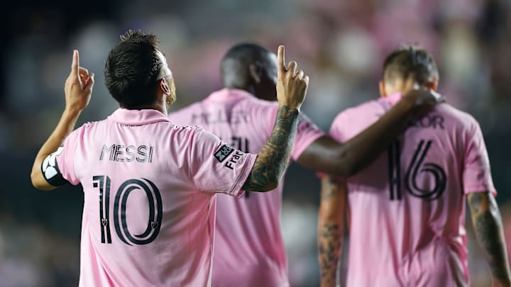 Lionel Messi celebra un gol con el Inter Miami.