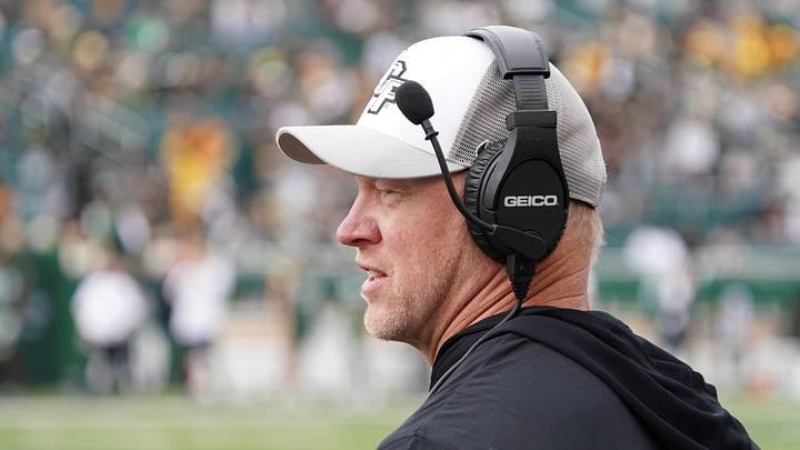 Nov 1, 2025; Waco, Texas, USA; UCF Knights head coach Scott Frost on the sidelines against the Baylor Bears during the second half at McLane Stadium. Mandatory Credit: Raymond Carlin III-Imagn Images Nov 1, 2025; Waco, Texas, USA; UCF Knights head coach Scott Frost on the sidelines against the Baylor Bears during the second half at McLane Stadium. Mandatory Credit: Raymond Carlin III-Imagn Images