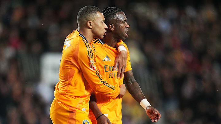 Mbappé e Vini Jr. vão liderar o ataque do Real Madrid mais uma vez. Mbappé e Vini Jr. vão liderar o ataque do Real Madrid mais uma vez.