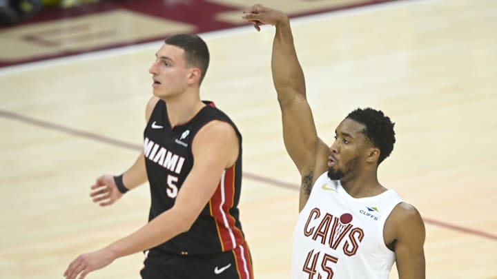 Cleveland Cavaliers guard Donovan Mitchell has a 26.5-point projection placed on him on the scoring props market for Game 4. Miami Heat forward Nikola Jovic has been added to the mix after not appearing as an option for the first three games. His total has been set a 7.5.