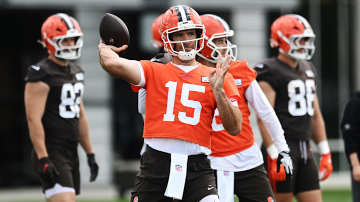 Joe Flacco is the veteran in the Browns' quarterback room, which also includes Kenny Pickett, Shedeur Sanders and Dillon Gabriel.