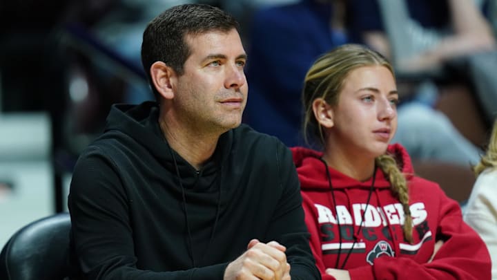 Mar 9, 2025; Uncasville, CT, USA; Boston Celtics general manager Brad Stevens on the sideline as the UConn Huskies take on the Villanova Wildcats in the second half at Mohegan Sun Arena. Mandatory Credit: David Butler II-Imagn Images Mar 9, 2025; Uncasville, CT, USA; Boston Celtics general manager Brad Stevens on the sideline as the UConn Huskies take on the Villanova Wildcats in the second half at Mohegan Sun Arena. Mandatory Credit: David Butler II-Imagn Images