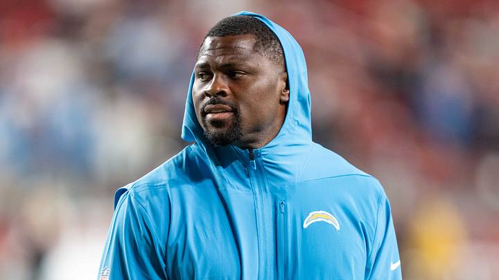 August 23, 2025; Santa Clara, California, USA; Los Angeles Chargers linebacker Khalil Mack (52) after the game against the San Francisco 49ers at Levi's Stadium. Mandatory Credit: Kyle Terada-Imagn Images