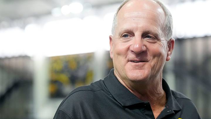 Iowa defensive coordinator Phil Parker speaks to reporters during the team’s media day Aug. 8, 2025 in Iowa City, Iowa. Iowa defensive coordinator Phil Parker speaks to reporters during the team’s media day Aug. 8, 2025 in Iowa City, Iowa.