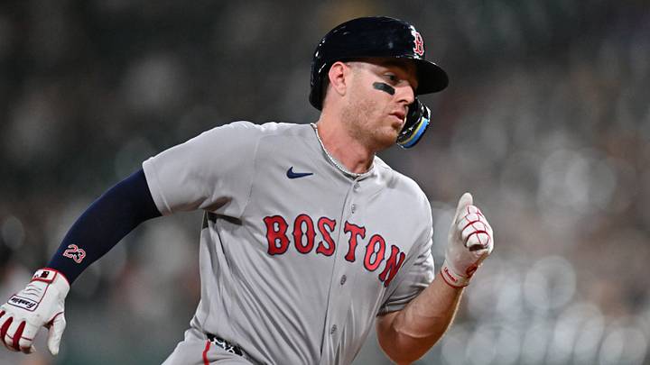 Jul 7, 2026; Chicago, Illinois, USA; Boston Red Sox designated hitter Romy Gonzalez (23) rounds third base to score against the Chicago White Sox during the ninth inning at Rate Field. Mandatory Credit: Patrick Gorski-Imagn Images Jul 7, 2026; Chicago, Illinois, USA; Boston Red Sox designated hitter Romy Gonzalez (23) rounds third base to score against the Chicago White Sox during the ninth inning at Rate Field. Mandatory Credit: Patrick Gorski-Imagn Images