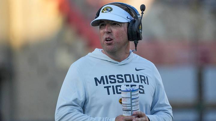 Aug 28, 2025; Columbia, Missouri, USA; Missouri Tigers head coach Eli Drinkwitz on field against the Central Arkansas Bears during the first half of the game at Faurot Field at Memorial Stadium. Mandatory Credit: Denny Medley-Imagn Images Aug 28, 2025; Columbia, Missouri, USA; Missouri Tigers head coach Eli Drinkwitz on field against the Central Arkansas Bears during the first half of the game at Faurot Field at Memorial Stadium. Mandatory Credit: Denny Medley-Imagn Images
