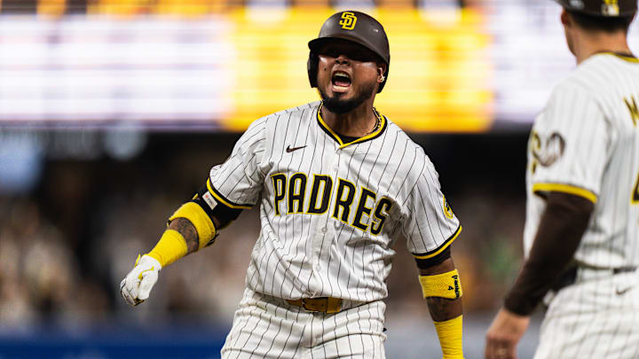 San Diego Padres infielder Luis Arráez.